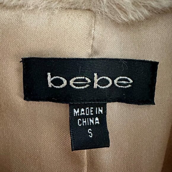*RARE* Bebe Rhinestone Rabbit Fur Coat - Picture 8 of 13